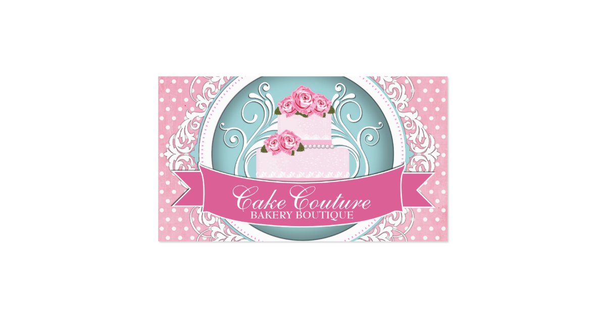 Classy and Modern Cake Designer Business Cards | Zazzle
