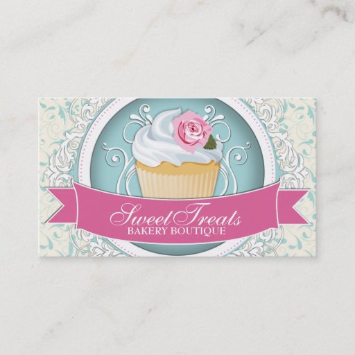 Customizable Classy and Modern Cupcake Business Cards