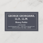 [ Thumbnail: Classy and Modern Notary Public Business Card ]