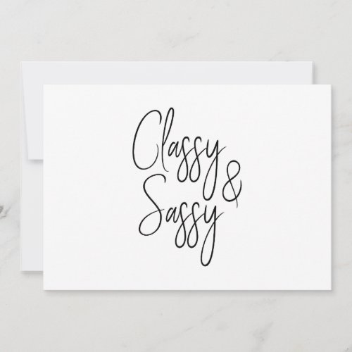 Classy and Sassy Invitation