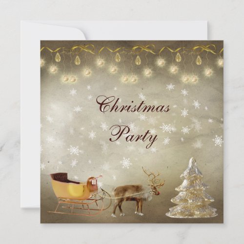 Classy and Sleigh Christmas Party Invitation