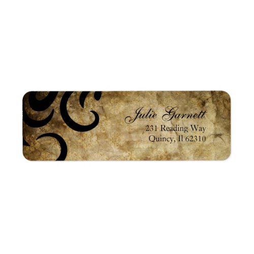 Classy and Sophisticated Swirl Fluer Label