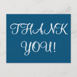 [ Thumbnail: Classy and Sophisticated "Thank You!" Postcard ]
