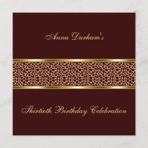 Classy Animal Print Invite [Giraffe Brown 1]