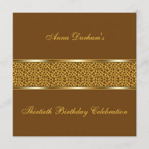Classy Animal Print Invite [Giraffe - Brown 2]