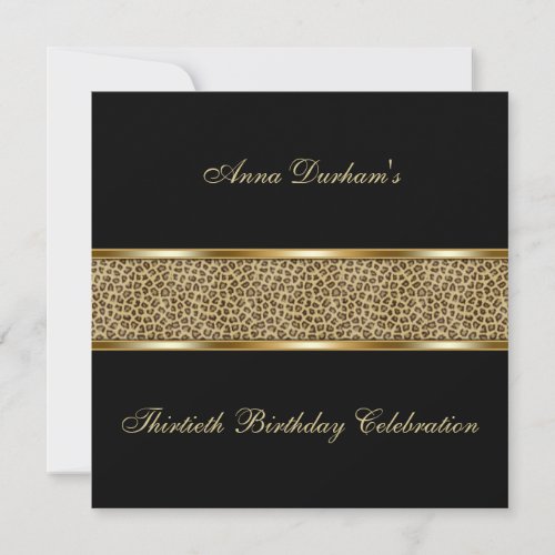 Classy Animal Print Invite [Leopard - Black]