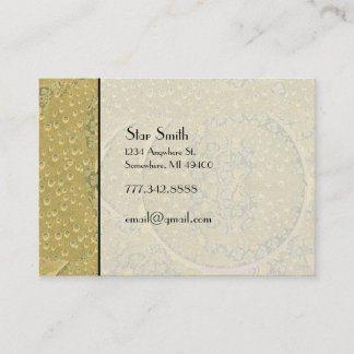 Classy Art Nouveau Vintage Peacock Boutique Card