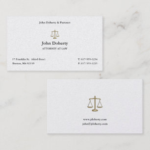 Classy Attorney at Law   Lawyer Business Card