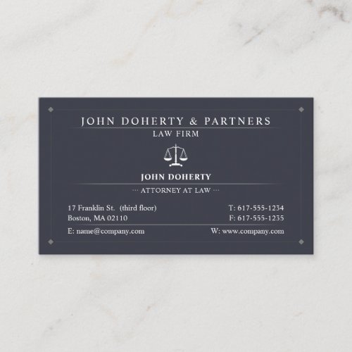 Classy Attorney at Law  Lawyer  Business Card