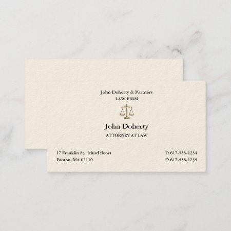 Classy Attorney At Law | Lawyer Business Card
