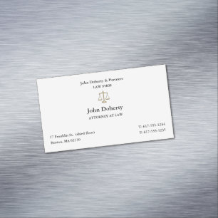 Classy Attorney at Law   Lawyer Business Card Magnet