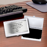 Classy Attorney Business Card Holder<br><div class="desc">Classy Attorney business card holder with modern design that includes a silver metal looking style background and law scale. Personalize and make your own by customizing the text on the front to give your presentation a professional touch and great first impression. An inexpensive way to protect your business cards that...</div>