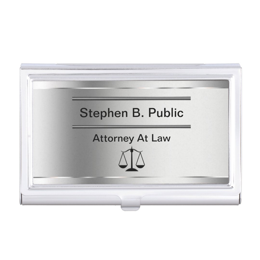 Classy Attorney Business Card Holder Zazzle