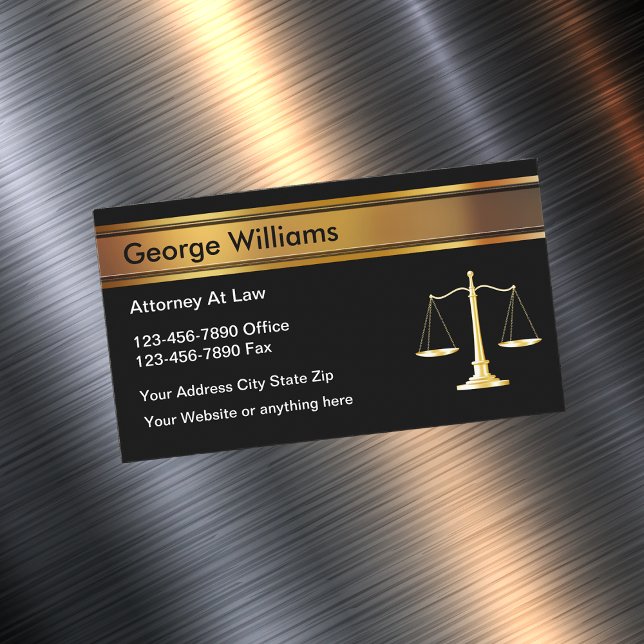 Classy Attorney Business Card Magnets (Creator Uploaded)