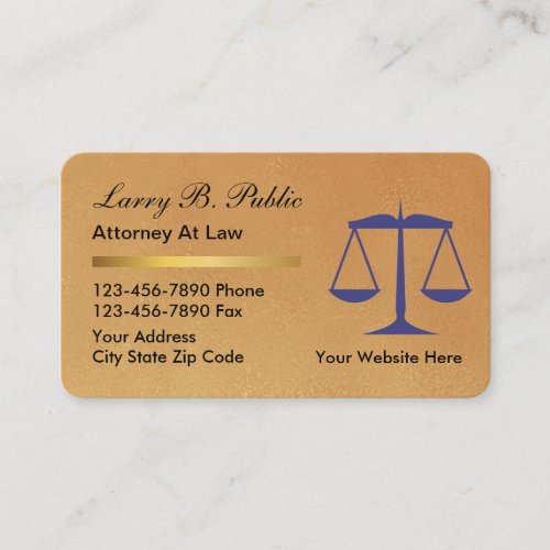 Classy Attorney Business Cards