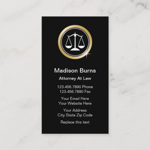 Customizable Classy Attorney Business Cards