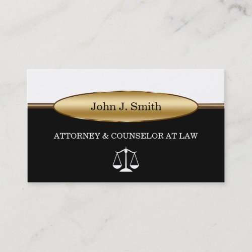 Classy Attorney Business Cards