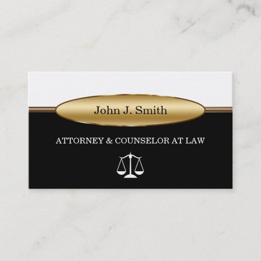 Customizable Classy Attorney Business Cards