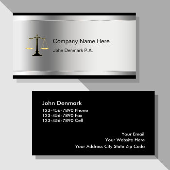 Classy Attorney Business Cards by Luckyturtle at Zazzle