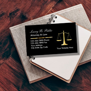 Classy Attorney Business Cards