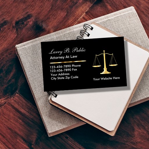 Customizable Classy Attorney Business Cards