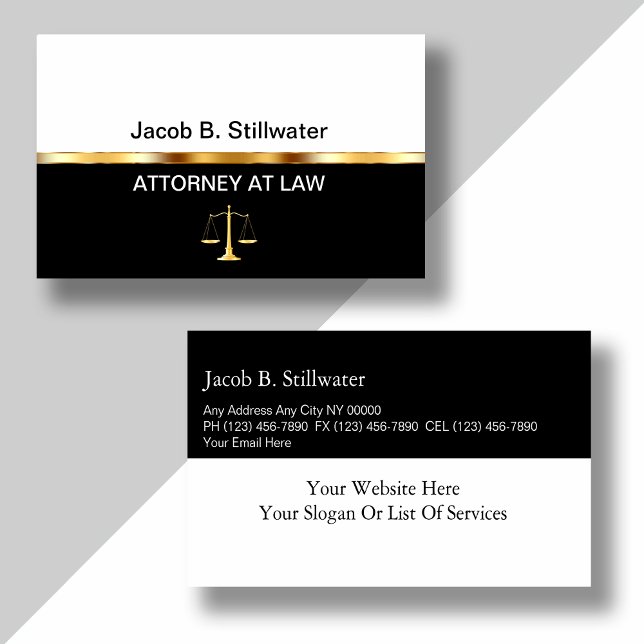 Classy Attorney Business Cards (Creator Uploaded)