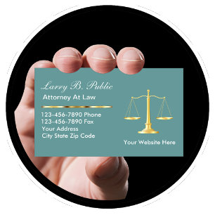 Classy Attorney Business Cards