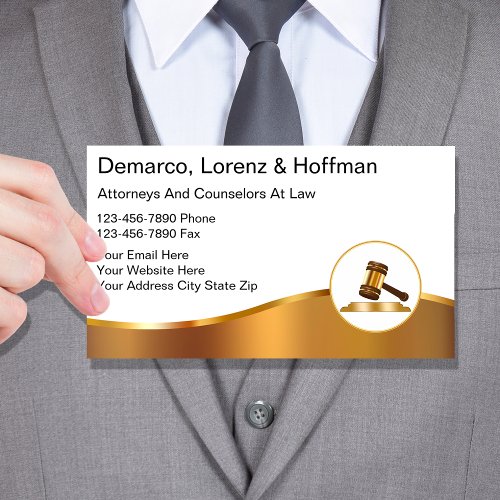 Classy Attorney Business Cards