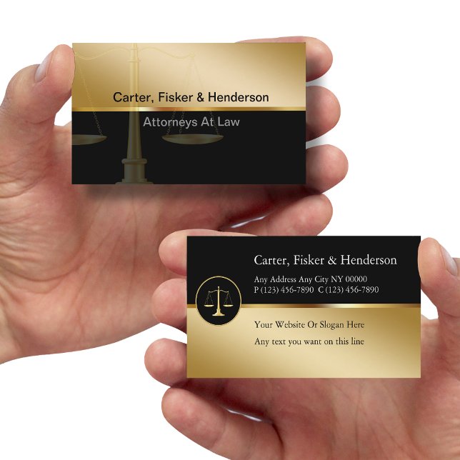 Classy Attorney Business Cards (Creator Uploaded)