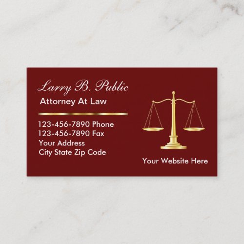 Classy Attorney Business Cards