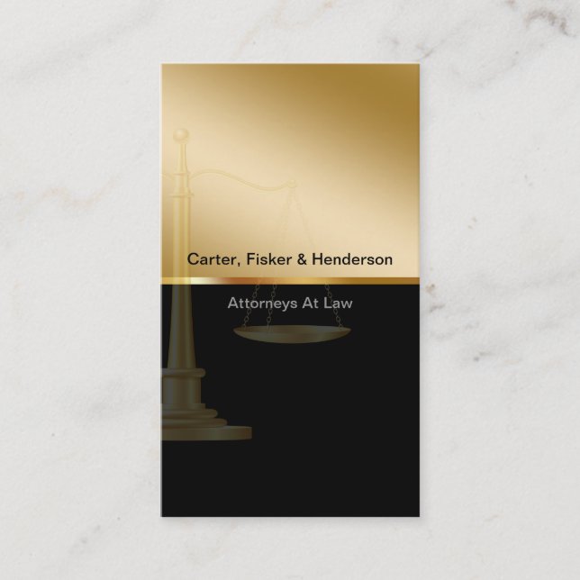 Classy Attorney Business Cards (Front)