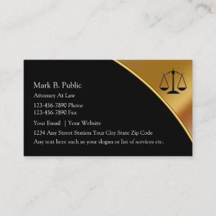 Classy Attorney Business Cards