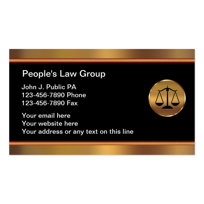 Classy Attorney Business Cards