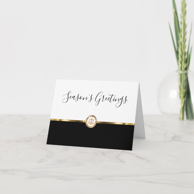 Classy Attorney Customer Seasons Greetings Cards (Front)