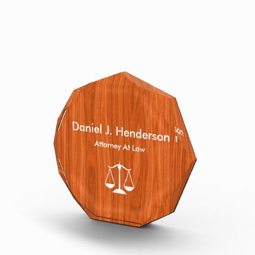 Classy Attorney Desk Name Plates Award