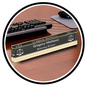 Classy Attorney Executive Desk Name Plates