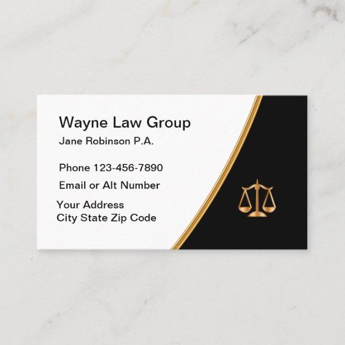 Classy Attorney Law Office Business Cards