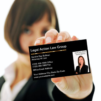 Classy Attorney Law Office Business Cards