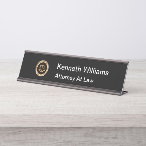 Classy Attorney Law Office Desk Name Plate