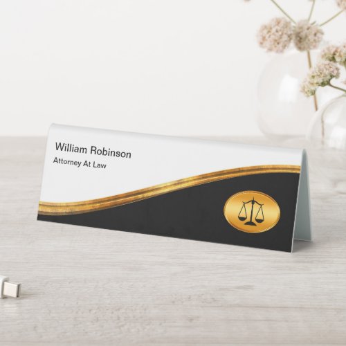 Classy Attorney Law Office Desk Name Tabletop Sign