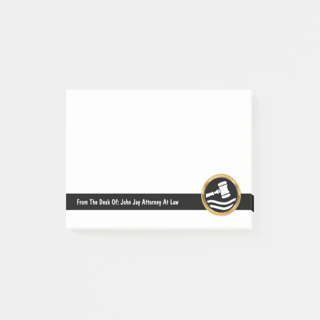 Classy Attorney Logo Template Sticky Notes (Front)