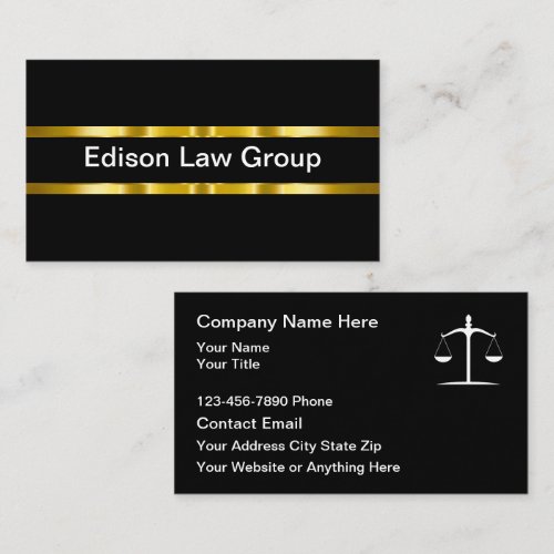 Classy Attorney Modern Business Cards