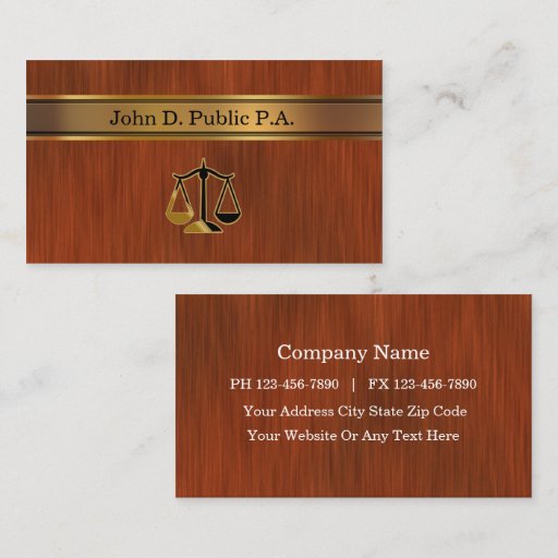 Customizable Attorney Business Cards