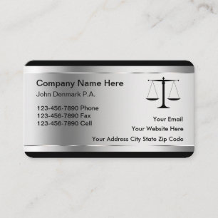 Classy Attorney Professional Business Cards
