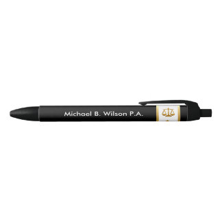 Classy Attorney Promotional Black Ink Pen