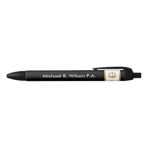 Classy Attorney Promotional Black Ink Pen