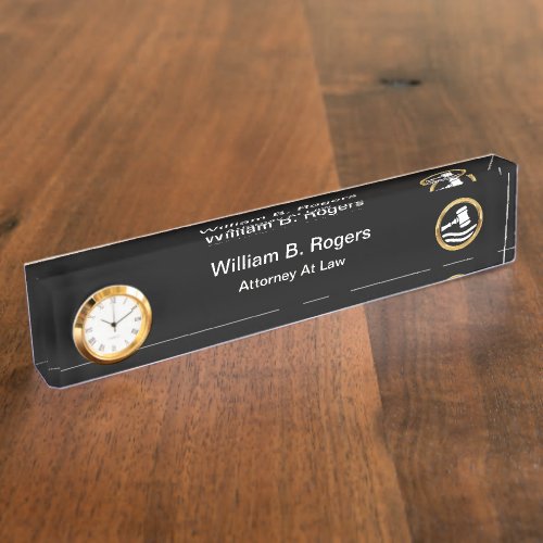 Classy Attorney Theme Desk Name Plate