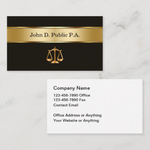 Classy Attorney Upscale Business Cards