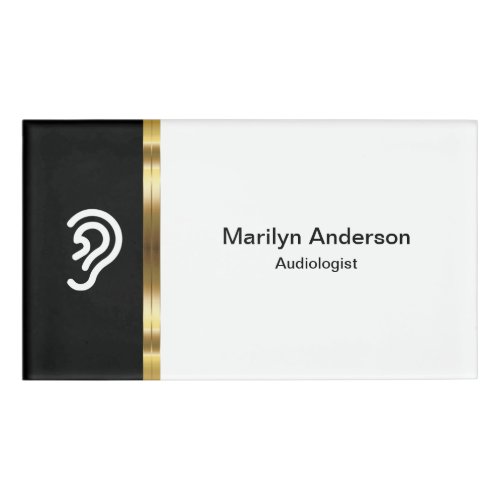 Classy Audiologist Hearing Center Name Badges