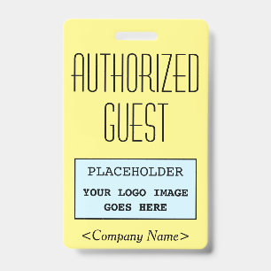 Classy "AUTHORIZED GUEST" Badge